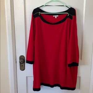 Spense Colorblock sweater with zipper detail